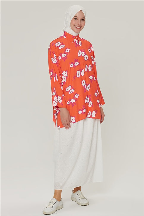 Women's Wide Cut White Long Skirt