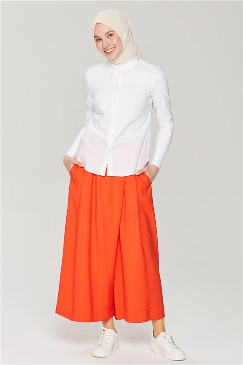 Women's Orange Wide Leg Pants