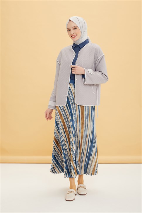 Women's Snap Button Grey Jacket