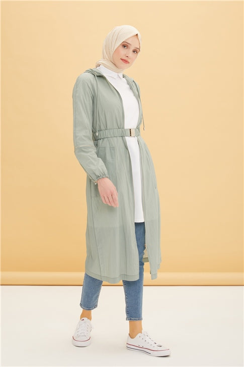 Women's Almond Green Raincoat