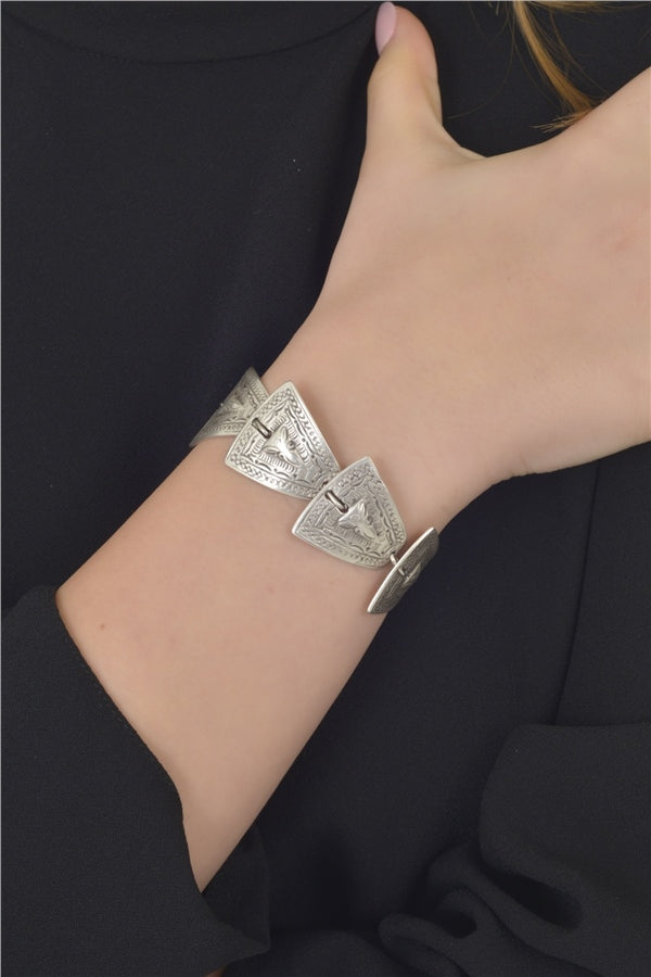 Women's Antique Silver Plated Bracelet