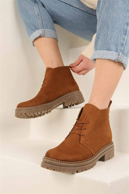 Women's Lace-up Ginger Suede Boots