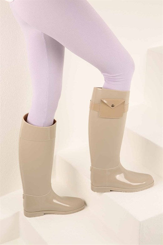 Women's Mink Long Rain Boots