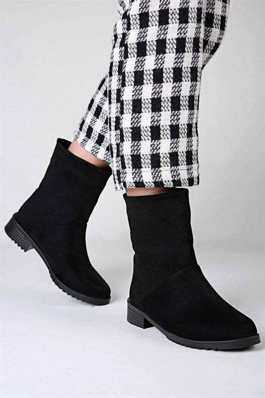 Women's Black Suede Boots