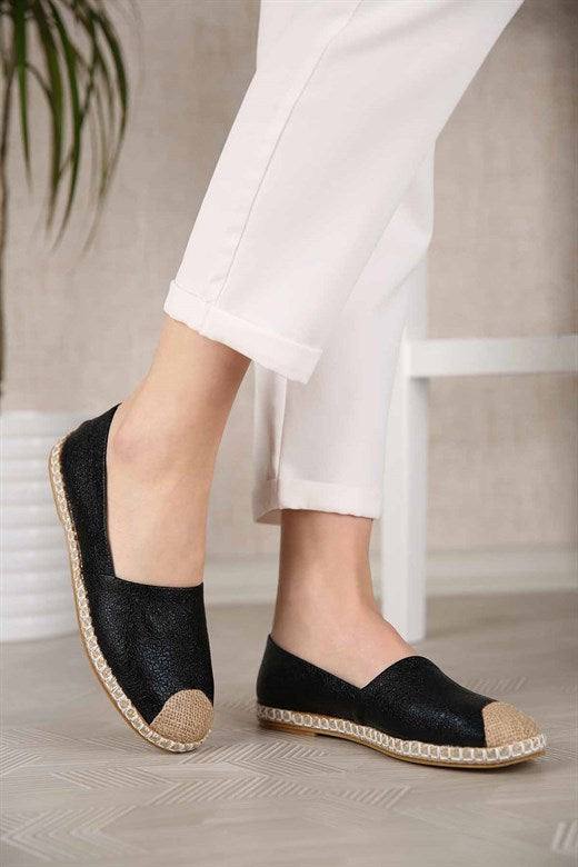 Women's Black Espadrille Shoes