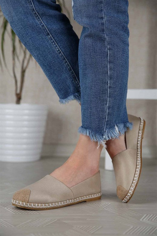 Women's Tan Suede Espadrille Shoes
