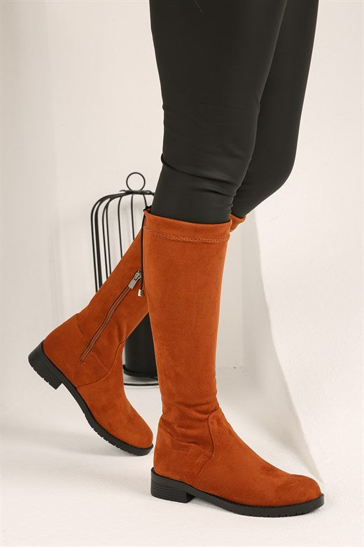 Women's Ginger Suede Stretch Long Boots