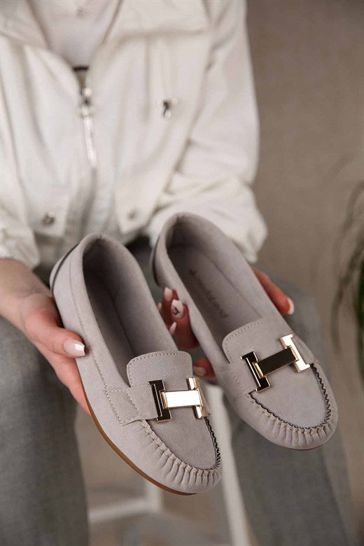 Women's Beige Suede Casual Shoes