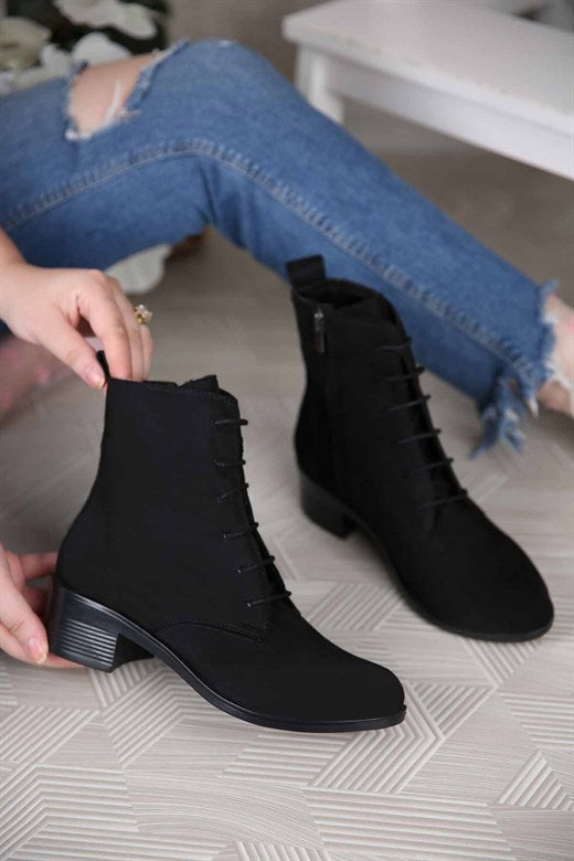 Women's Black Suede Boots