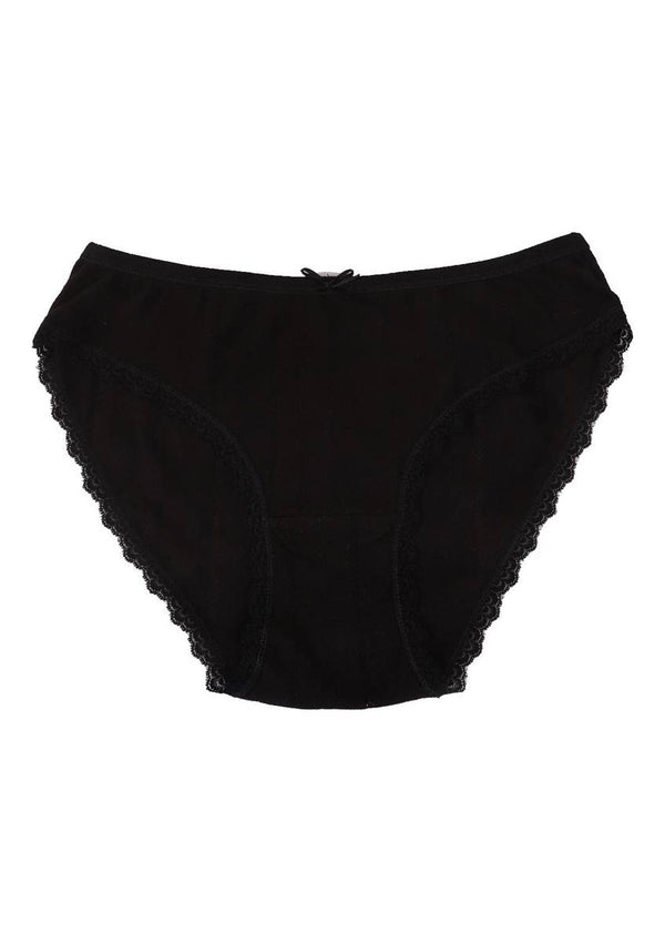 Women's Black Jacquard Panty