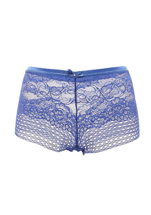 Women's Navy Blue Lace Boxer