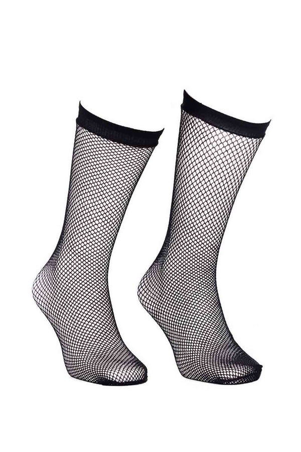 Women's Black Mesh Socks