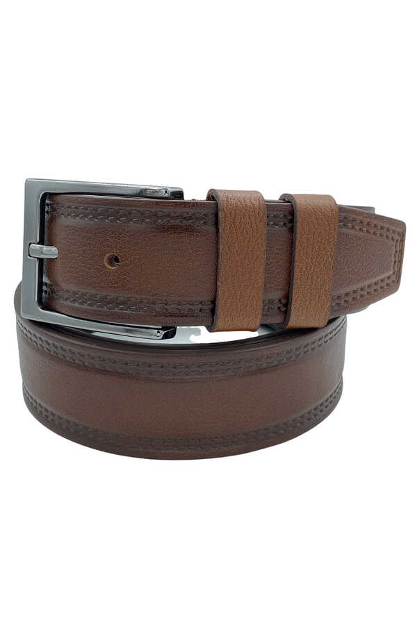 Men's Brown Leather Classic Belt