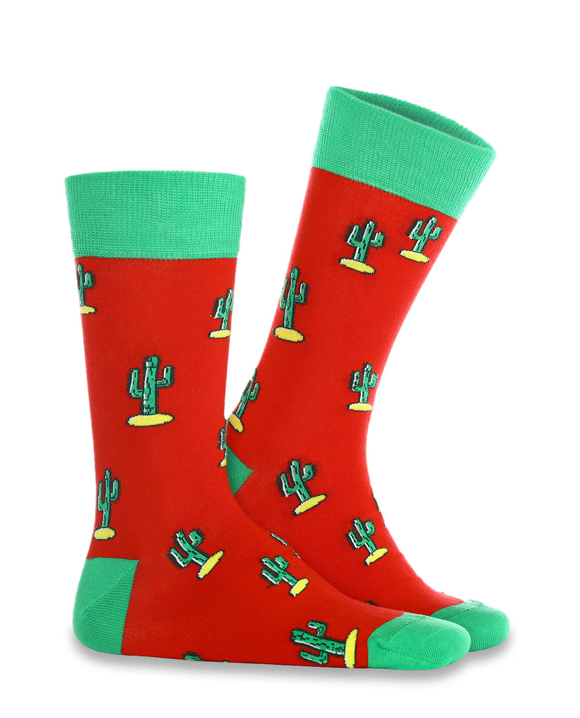 Men's Cactus Pattern Socket Socks