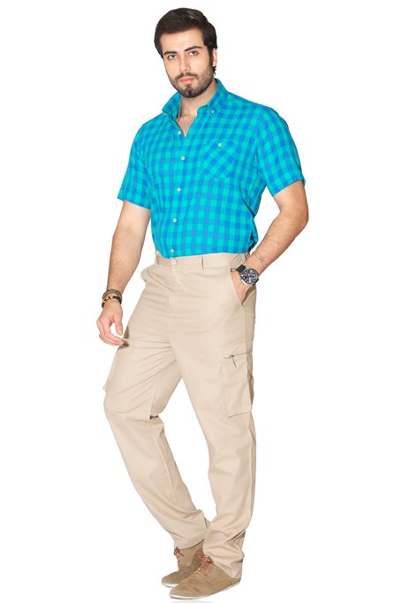 Men's Cargo Pocket Camel Pants