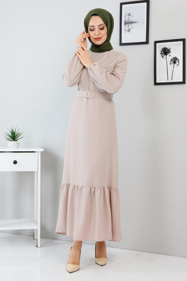 Women's Belted Mink Dress