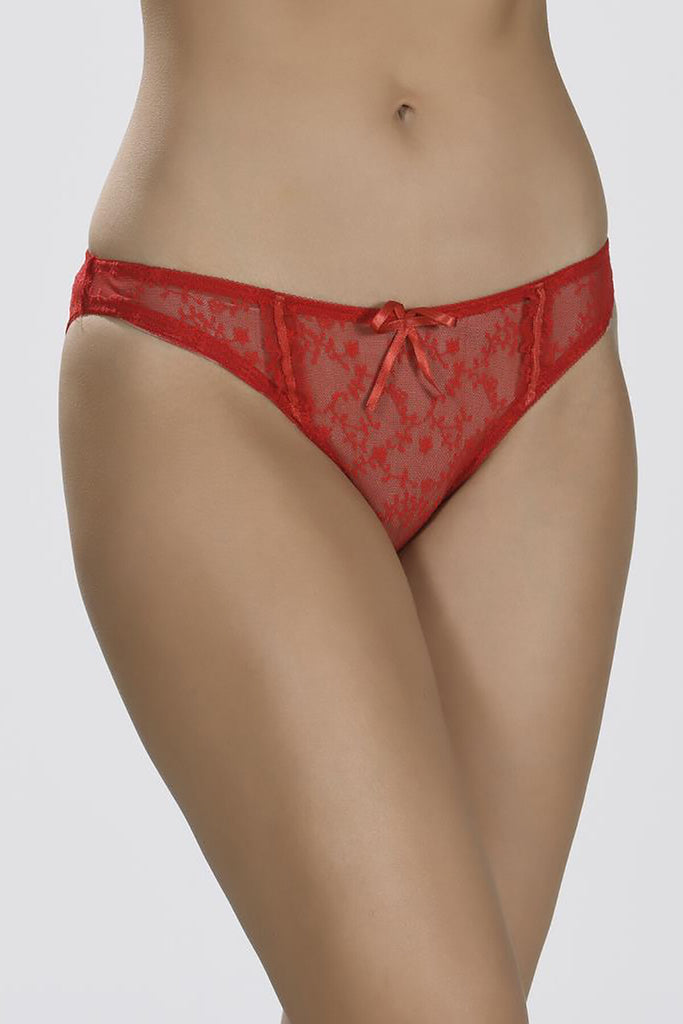 Women's Red Lace Panty