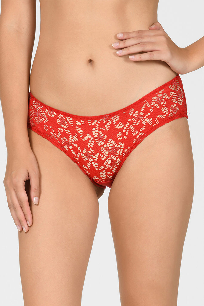 Women's Red Hipster Panty