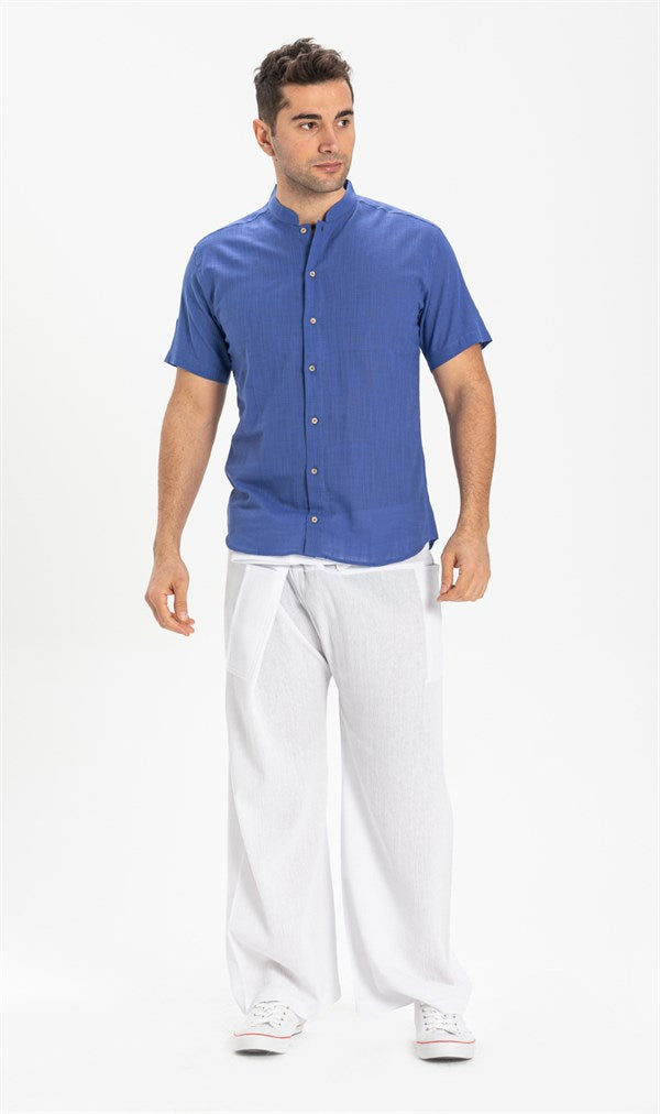 Men's Short Sleeves Saxe Shirt