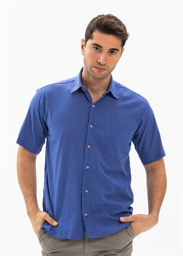 Men's Short Sleeves Saxe Shirt