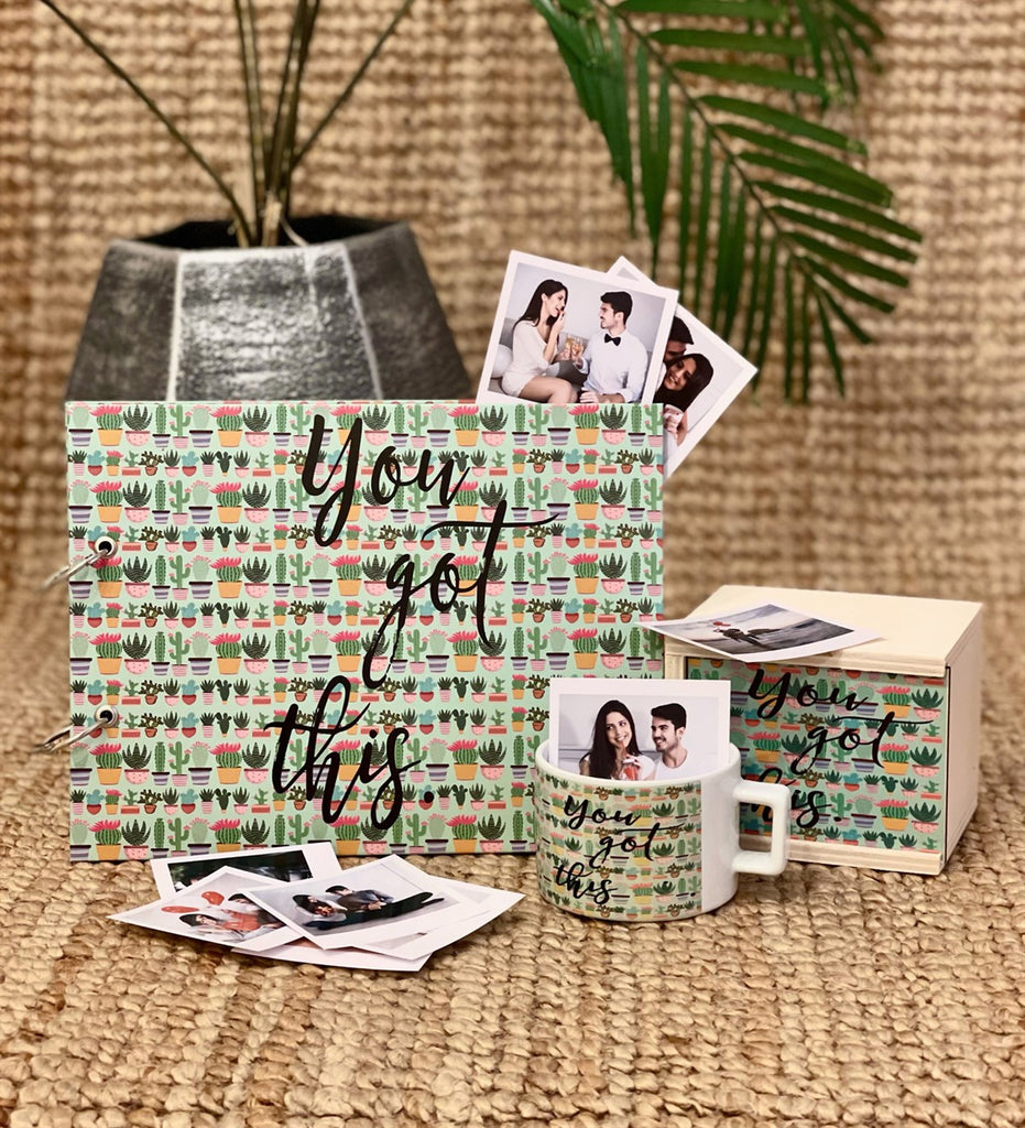 Personalized Photo Album & Cup Gift Set