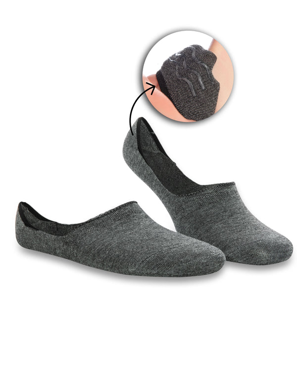Men's Seamfree Dark Grey Bamboo Non-Slip Babette Socks