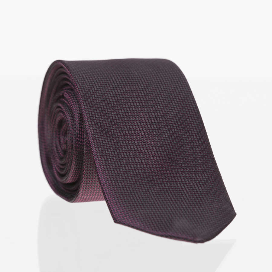 Plain Dark Damson Woven Slim Fit Tie