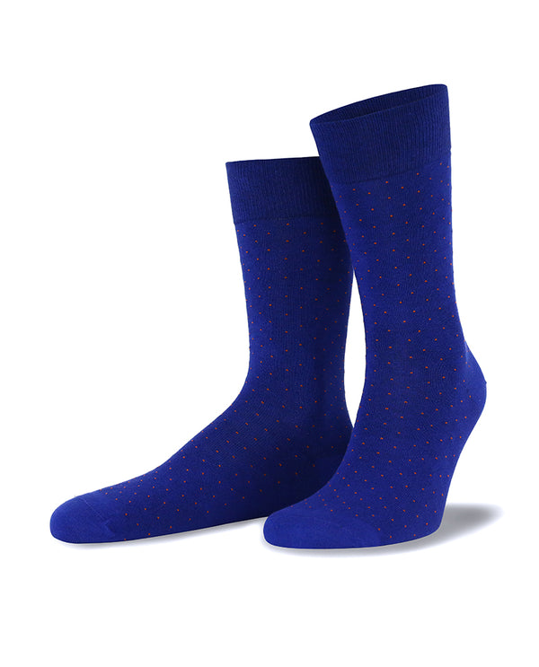 Men's Dotted Navy Blue Socket Socks