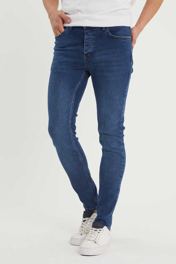 Men's Navy Blue Slim Fit Jeans