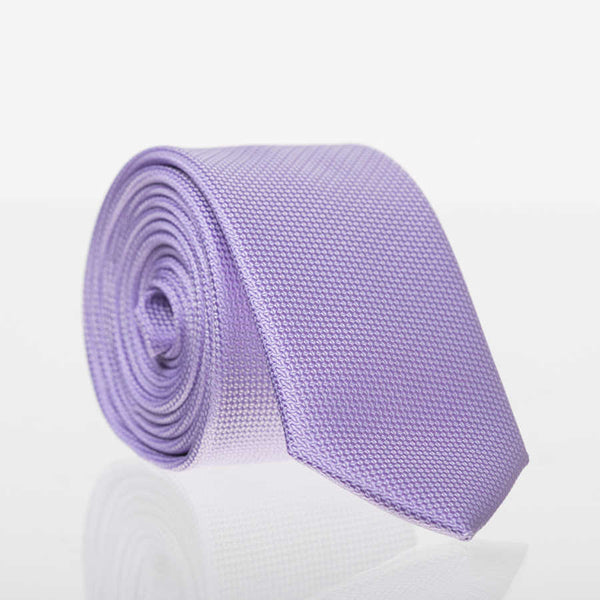 Plain Lilac Woven Slim Fit Tie