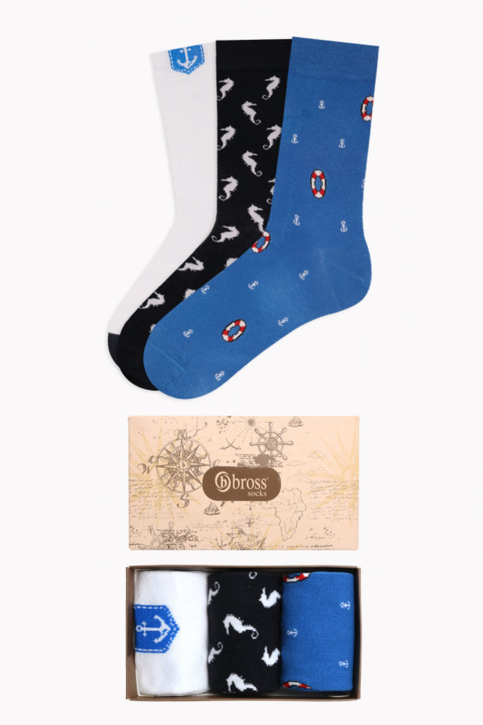 Men's Printed Socks - 3 Pairs