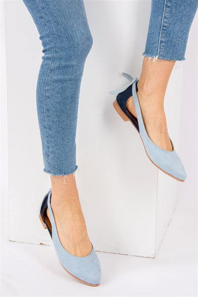 Women's Blue - Navy Blue Flat Shoes