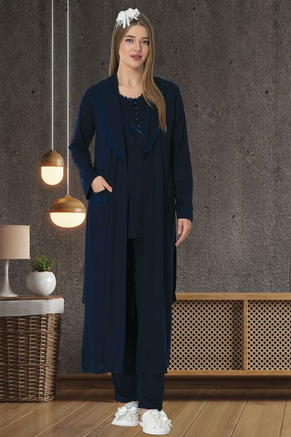 Women's Navy Blue Puerperal Pajama Set