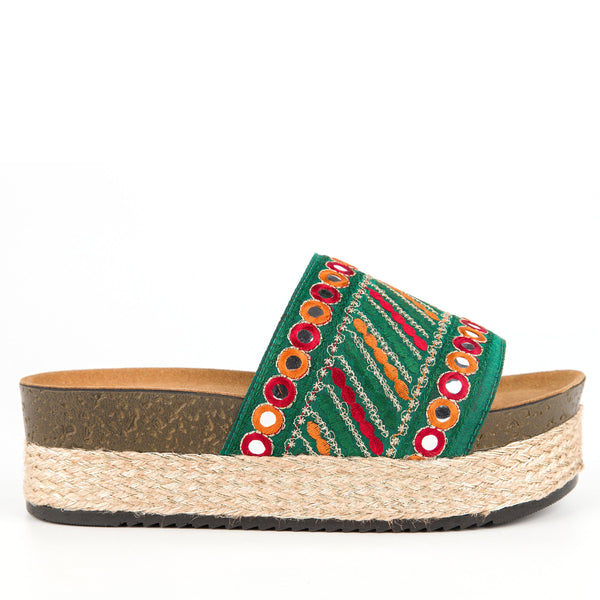 Women's High Sole Patterned Slippers