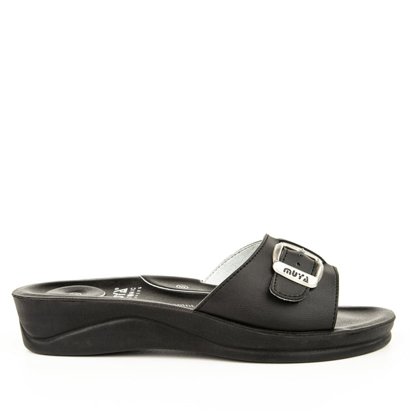 Women's Black Anatomical Slippers