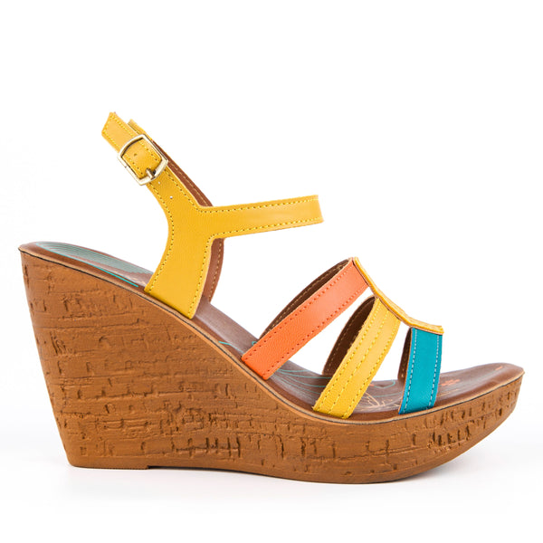Women's Multi-color Wedge Sandals