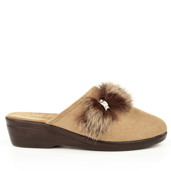 Women's Anatomical Beige House Slippers
