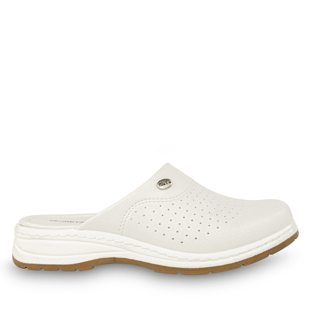 Women's White Sabo Slippers