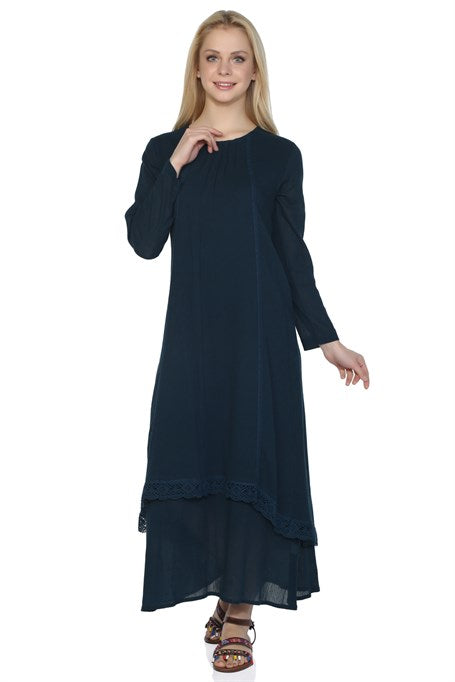 Women's Petrol Long Dress