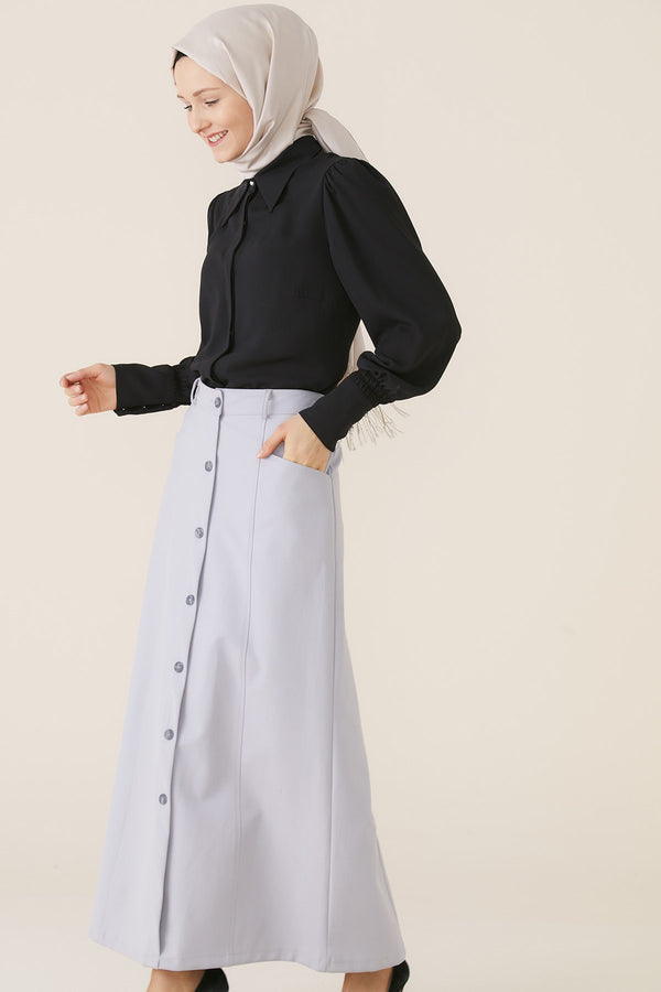 Women's Grey Long Skirt