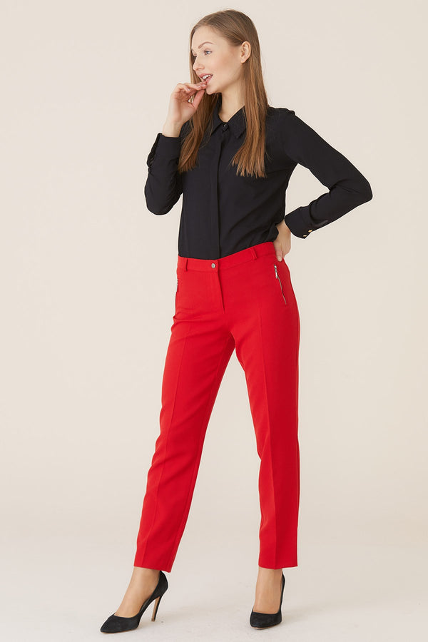 Women's Basic Red Pants