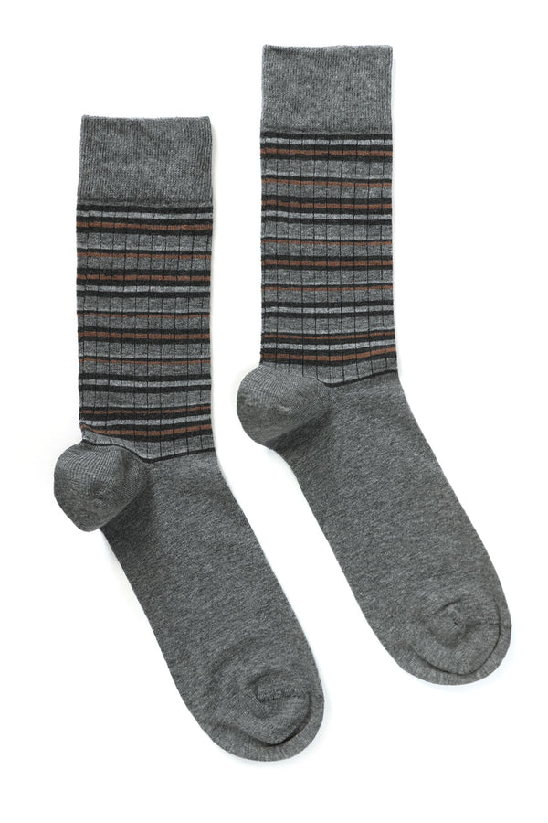 Men's Striped Grey Socks