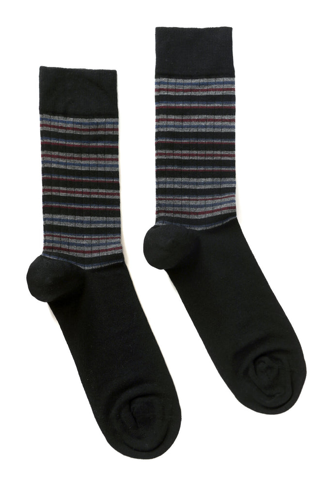 Men's Striped Black Socks