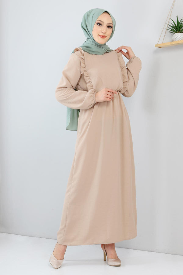 Women's Frill Detail Mink Dress