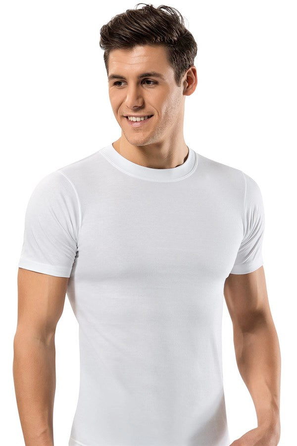 Men's Short Sleeves Combed Cotton Undershirt