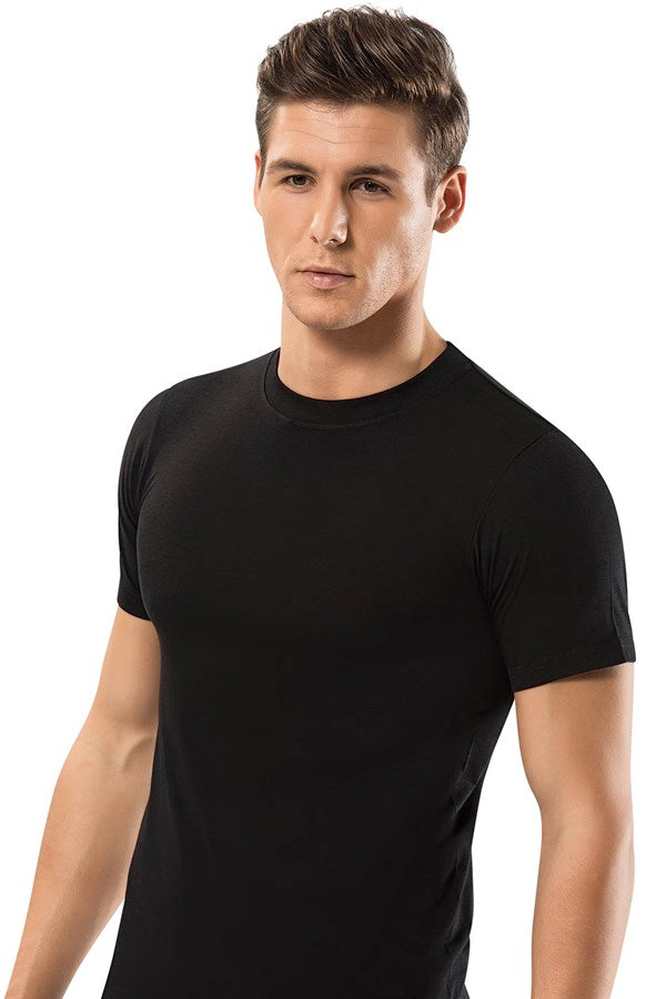 Men's Short Sleeves Combed Cotton Undershirt