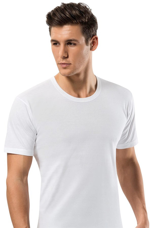 Men's Short Sleeves White Undershirt