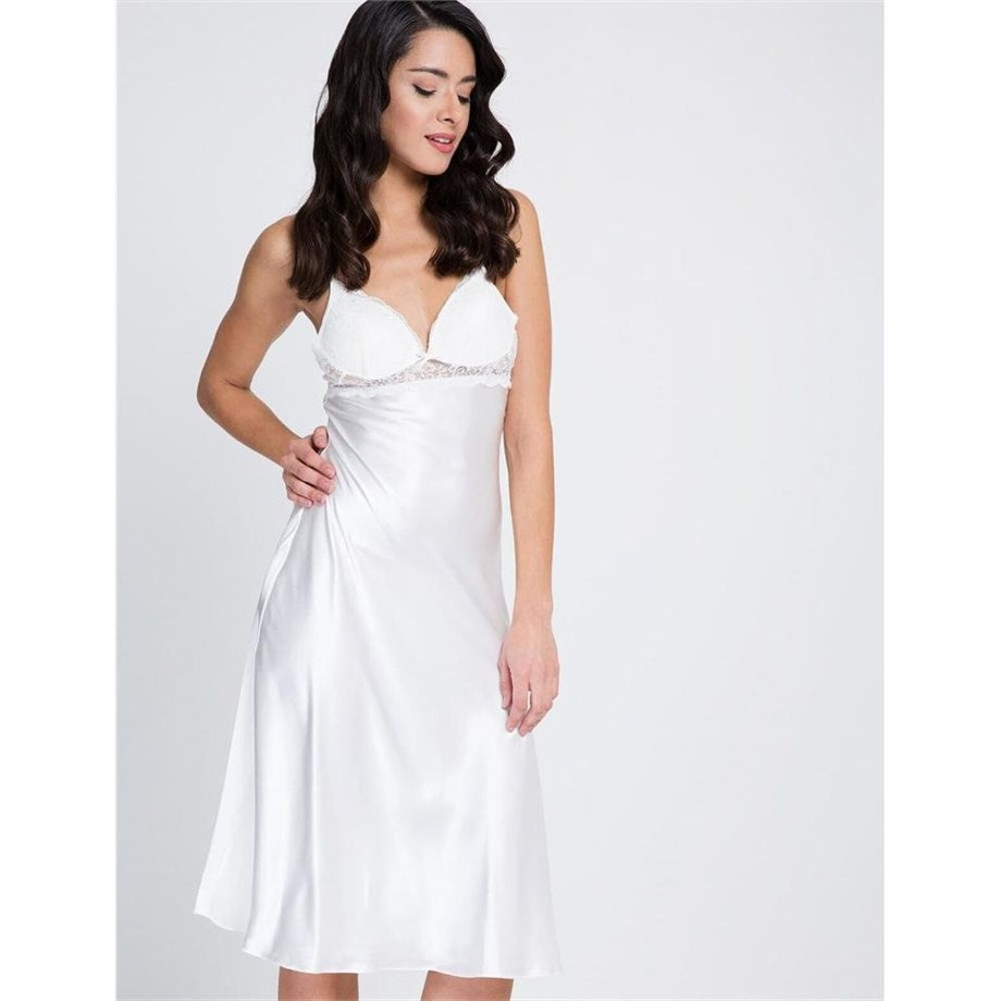 Women's Ecru Morning Robe & Nightgown Set