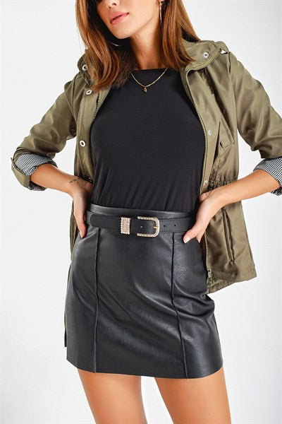 Women's Gemmed Black Belt