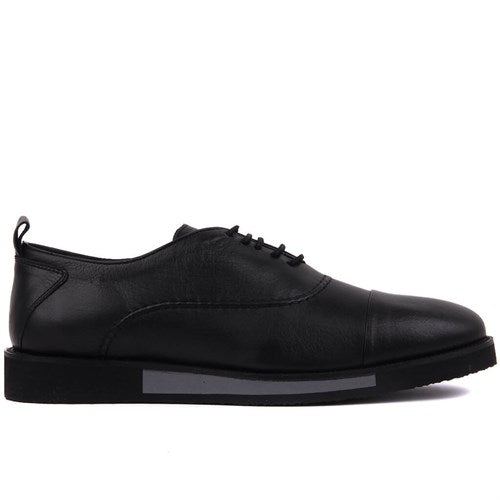 Men's Black Leather Casual Shoes